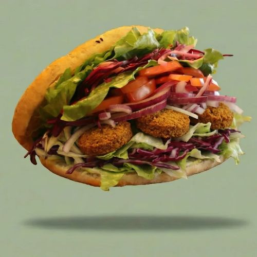 Vegetarischer Döner mit Falafel