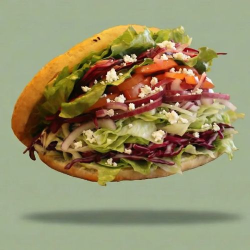 Vegetarischer Döner mit Käse