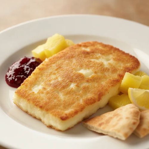 Saganaki mit Ananas