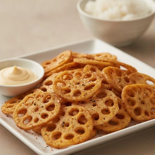 Frittierte Lotuswurzelchips
